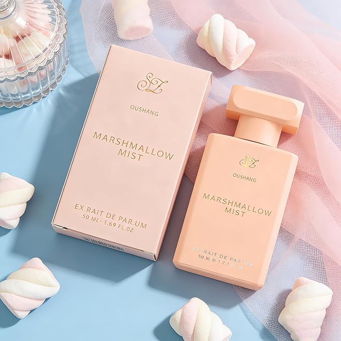 Marshmallow Mist Perfume for Women and Men, Sweet Gourmand Marshmallow Vanilla Scent, Cozy Dessert Fragrance, Long Lasting 8+ Hours Extrait de Parfum