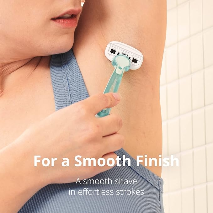 EVE 5 Women's Disposable Razors Smooth Touch | Wide moisture bar, 5 Blades for smooth shave | Multipurpose Hair Remover | 1 pack (3 count)