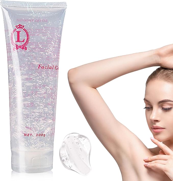 Cooling Gel for Hair Removal,Facial Gel Clear Coupling and Cooling Gel Use with Laser Hair Removal Device and Facial Body Skin Care Machine for Women & Men