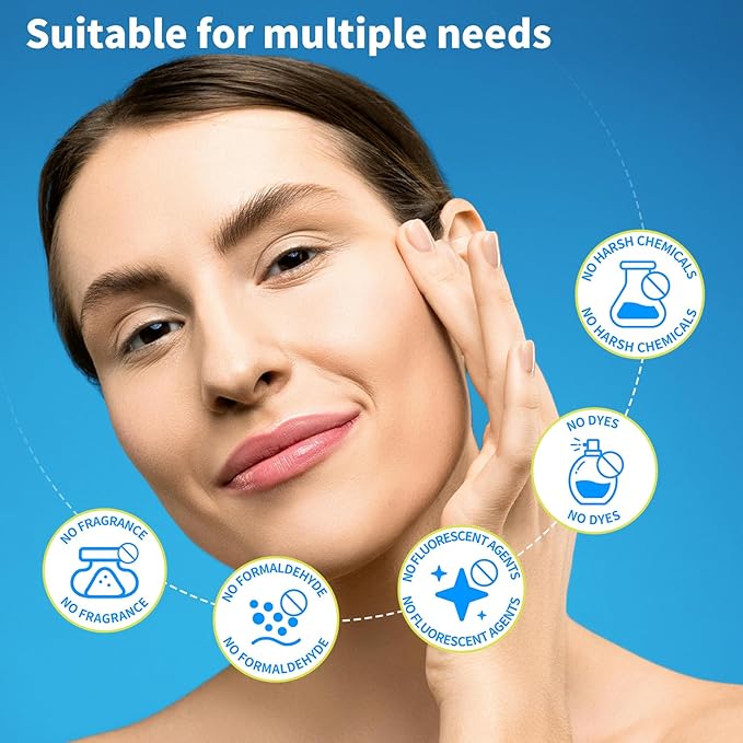 Matern'ella Hanging Dry Wipes 166 Counts Face Towel Washcloth Facial Cleansing Thickened Makeup Remover Disposable Soft Face Towelettes for Sensitive Skin Fragrance and Alcohol Free Wet Dry Dual Use