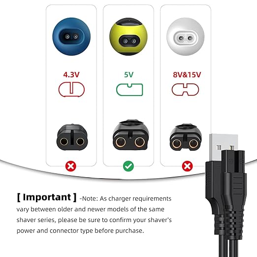 Meridian Trimmer Charger 5V1a for M2B M2C M2A M2G 3.3ft Power Cord Replacement Electric Razors Charger Power Adapter