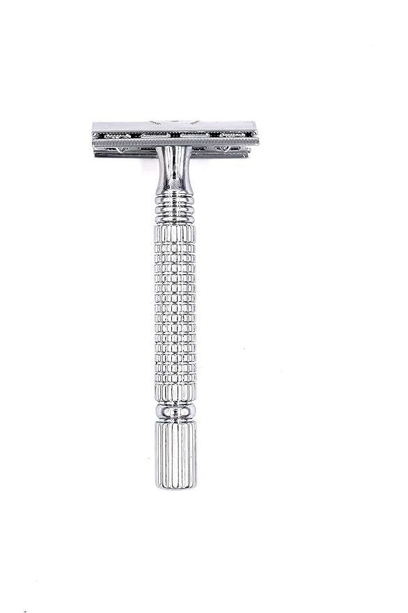 Double Edge Safety Razor ROMAN EMPIRE SHAVING Augustus with 20 Blades Sampler (Astra-Derby-Shark-Treet)