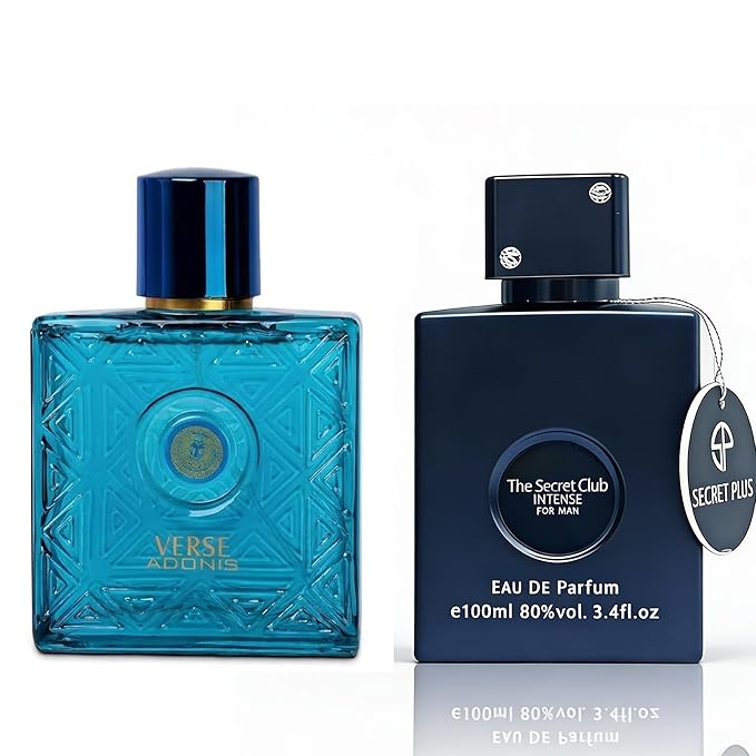Verse Adonis & The Secret Club Intense Combo Men Cologne 3.4 Fl. Oz Men's Perfume Bold Combination of Woody & Floral Scents Eau De Parfum for Men Lasts All Day Best Gift