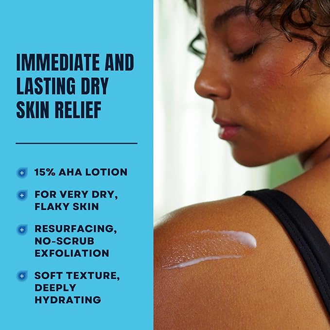 AmLactin Intensive Healing Body Lotion - Therapeutic Lotion for Extremely Dry Skin - No-Scrub Exfoliator and Moisturizer with 15% Lactic Acid AHA and Ceramides, 14.1 oz (Packaging May Vary)