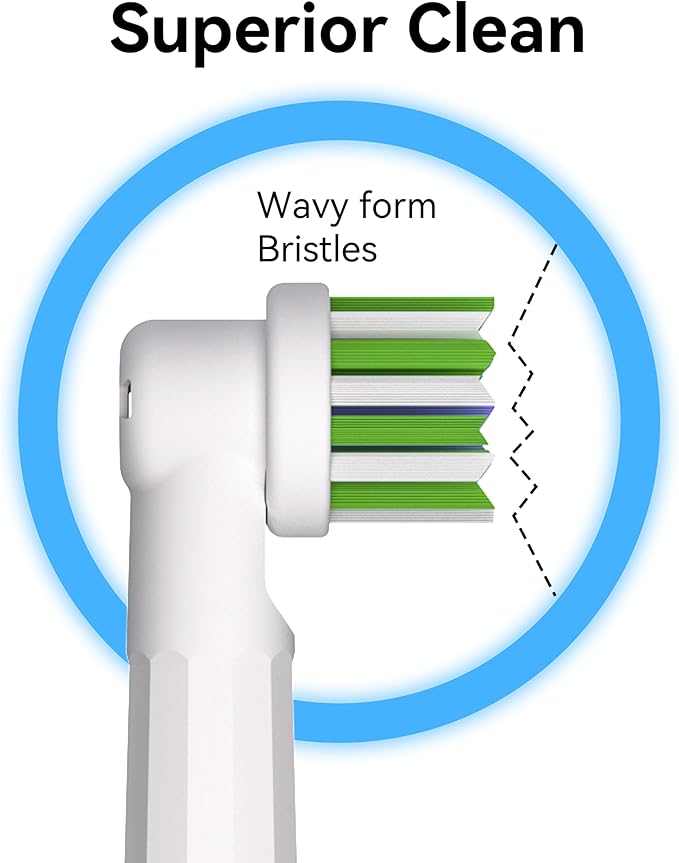 Replacement Toothbrush Heads Compatible with Oral-B Braun Pro 500/1000/1500/3000/3757/5000/7000/7500/8000, Professional Electric Brush Heads for Oral B Replacement Heads Refill,20 Pcs