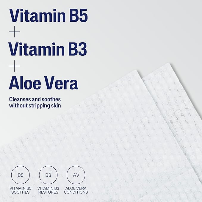 Cetaphil Face and Body Wipes, Gentle Skin Cleansing Cloths, 50 Count, Twin Pack, for Dry, Sensitive Skin, Flip Top Closure, Great for the Gym, Travel, in the Car, Hypoallergenic, Fragrance Free