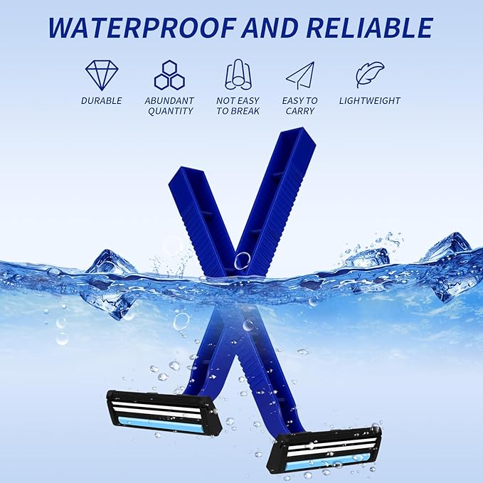 Disposable Razors Bulk for Shave - Mens Bulk Razors for Shaving with Lubricating Strip & 2 Stainless Steel Blades, Multipurpose Portable Razor for Bathing Hotel Travel（100 Count）