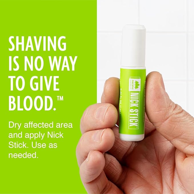 Pacific Shaving Company Nick Stick - A Shave Essential - Puts Nicks in Their Place - Liquid Roll-On Applicator, Dries Clear - With Vitamin E & Aloe Vera (0.25 Oz, 2 Pack)