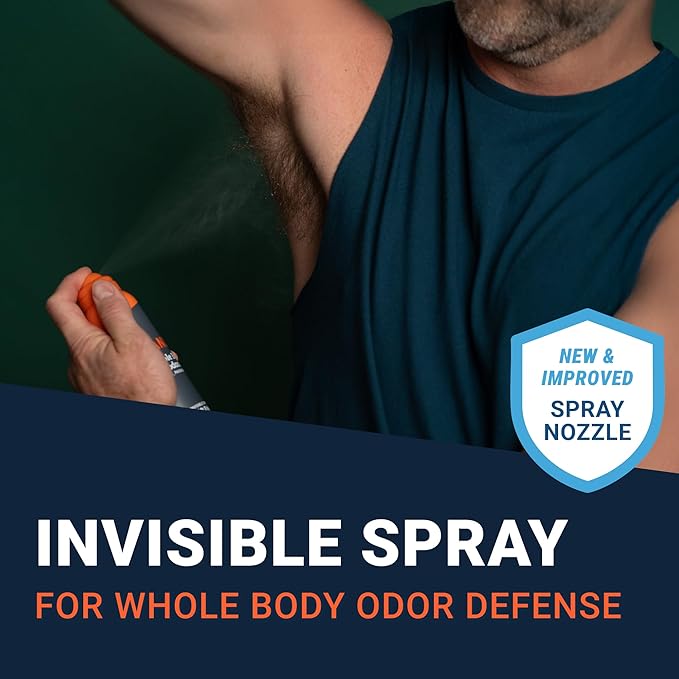 Mando Whole Body Deodorant For Men - Invisible Spray Deodorant - 72 Hour Odor Control - Low Irritation Formula - Aluminum Free, Benzene Free - 3.6 ounce Can - Pro Sport