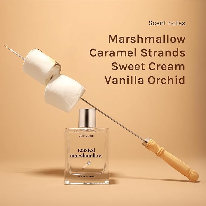 Just Juice Toasted Marshmallow - Vanilla Perfume for Women and Men - Gourmand Perfume with Caramel, Marshmallow, Amber Notes - 3.4 oz
