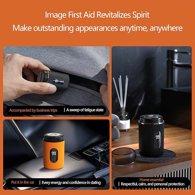 Mini Electric Shaver for Men-Type-C Fast Charging with High-Speed Motor,LED Digital Display,18 Precision Steel Blades, Trendy Dual Color Mini Design,Portable Electric Razor (Black)