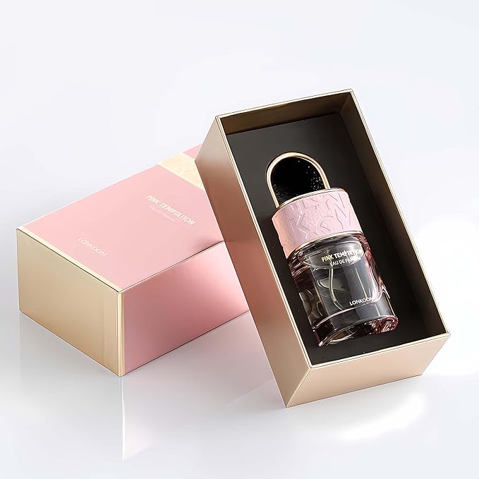 Lonkoom LOCK Pink Temptation Perfume for Women, 1.7 Fl Oz/50ml Eau De Parfum Spray Long-Lasting Fragrance, Floral Woody Notes of Madagascar Vanilla, Cedarwood, White Musk, Bergamot, Jasmine, Tuberose