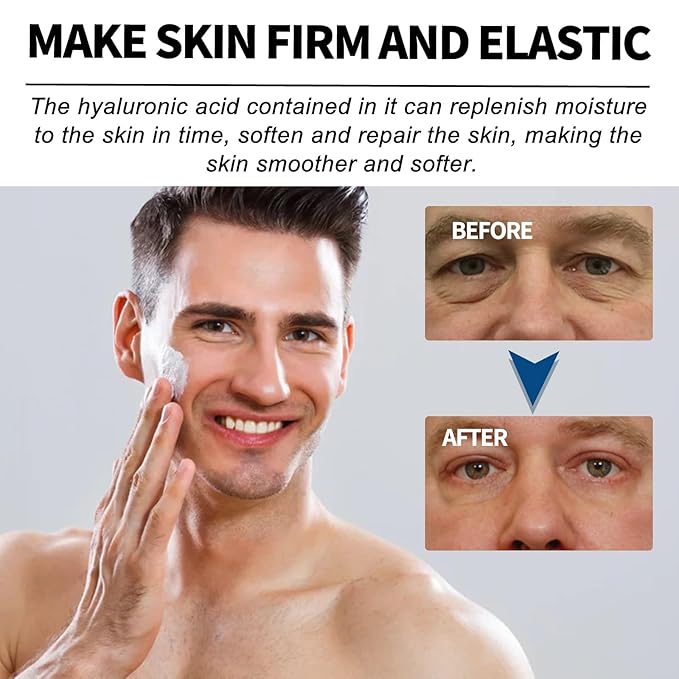 AMALIA Collagen Cream for Men, Anti-Aging Face Moisturizer with Retinol, Hyaluronic Acid and Vitamin E, 50g