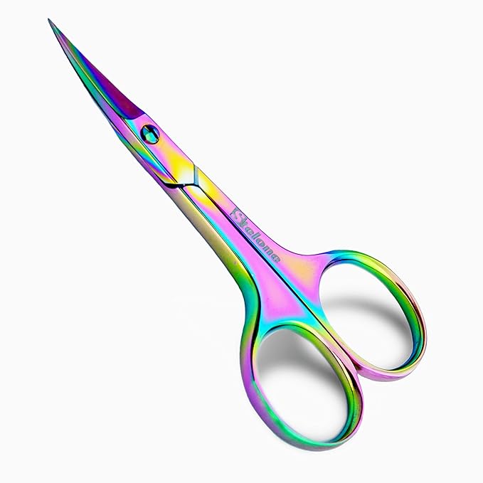 Professional Grooming Scissors Eyebrow Scissors Small Curved Stainless Steel Manicure & Beauty Scissor for Women