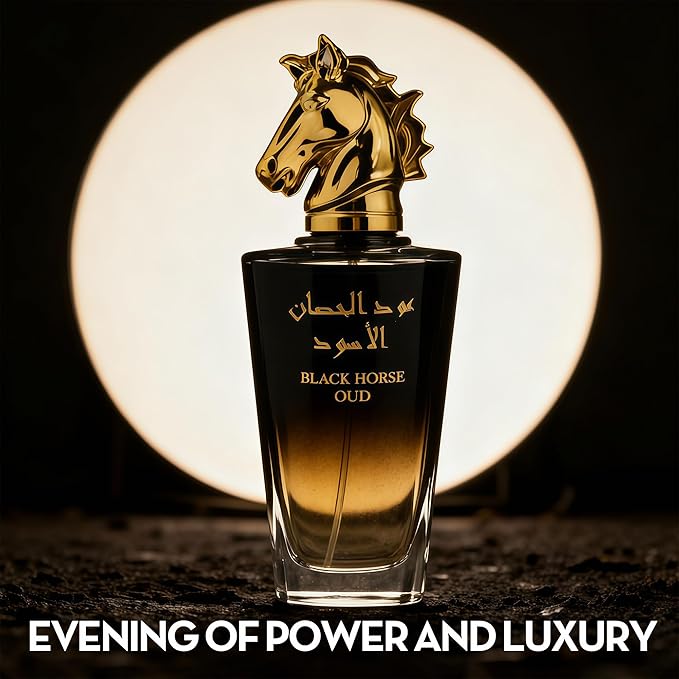 Men's Cologne Eau De Parfume Spray Black Horse Perfume with Woody Amber &Musk Masculine Scent 3.4 Fluid Ounce Long Lasting Fragrance