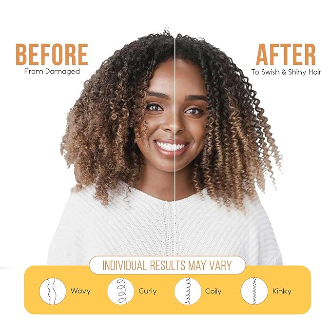 Swirl – Silicone Free Shea Conditioner for Afro & Curly Hair – Moisturizes, Repairs & Strengthens – Prevents Breakage, Detangles – Vegan Hair Care for Men & Women – 250ml (8.8oz)