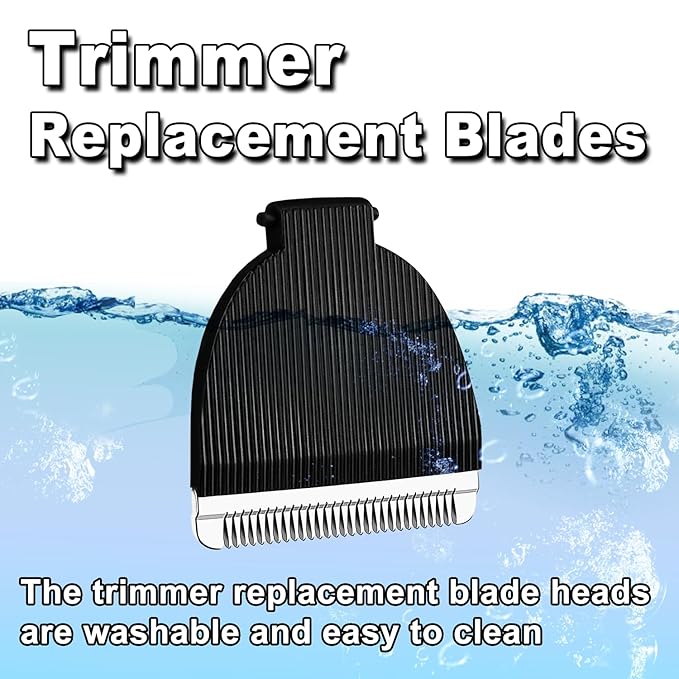 3 Packs Black Replacement Blades for Meri-dian Trimmer,Compatible with Meridian Body Trimmer Onyx & Sage，Hygienic Ceramic Replacement Blades