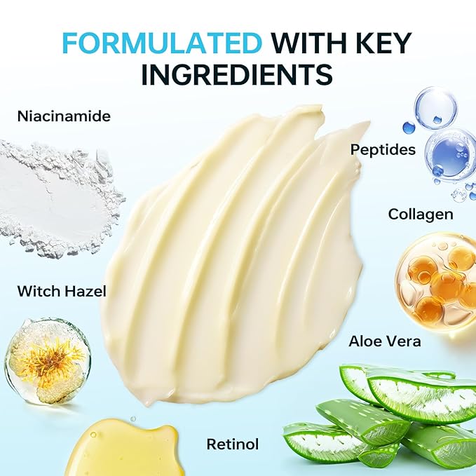 BOLI Retinol Cream for Face, Facial Moisturizer Neck Body Tightening Booster Smooth Night Cream for Men & Women All Skin Types (3.52 oz)