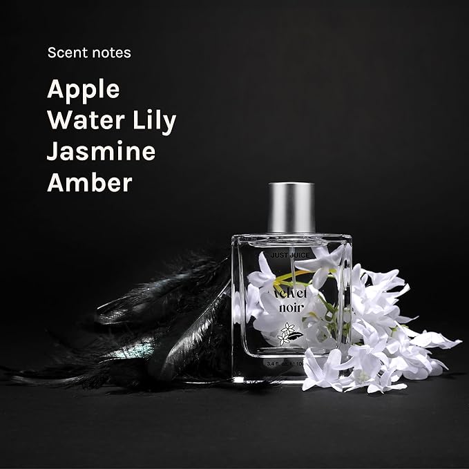 Just Juice Velvet Noir - Crisp Jasmine Perfume for Women and Men - Floral Musk Perfume with Apple, Rose, Geranium, Amber - 3.4 oz