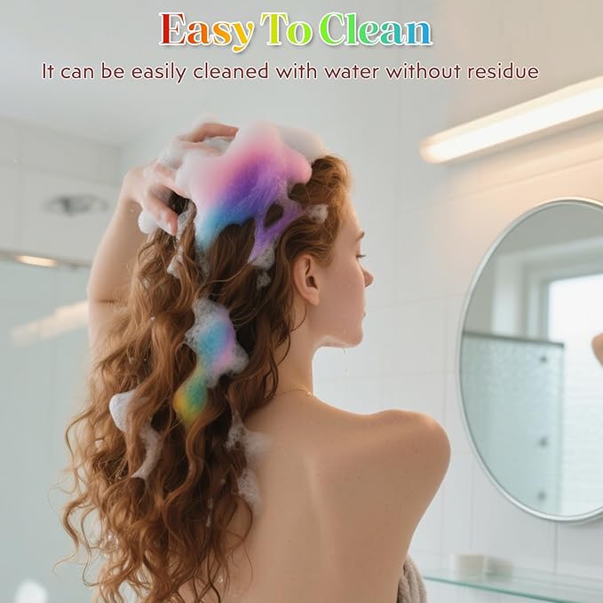 Black Hair Spray Temporary【Instant Color】【Skin Friendly】【Easy To Clean】【Large Capacity】Washable Hair Color Spray For Women/Men 4.06 oz，12 Black