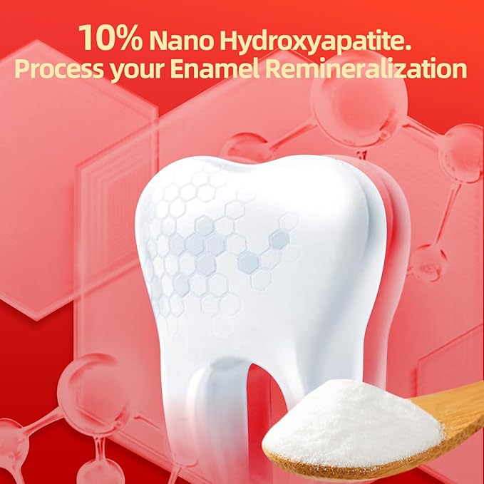 2PCS 10% Nano-Hydroxyapatite Bee Wasp Venom Toothpaste for Remineralizing Enamel & Sensitive Relief,Gingivitis Bleeding Gum Treatment, Fights Plaque,Whitening Teeth - 120MIN Fresh Breath