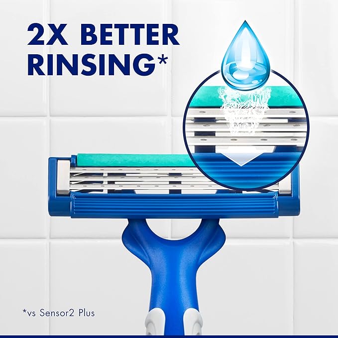 Sensor3 Simple Men’s Disposable Razors, 12 Count