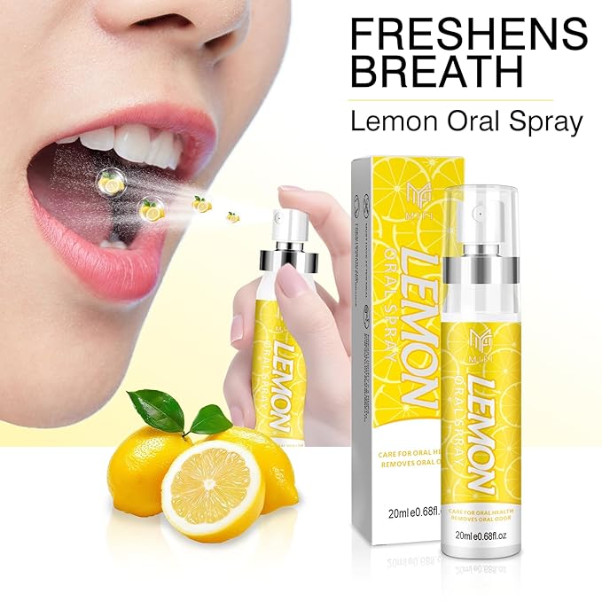 PEGO Oral Breath Spray,Mouth Spray Breath Fresheners,Dry Mouth Spray,Sugar-Free,Long-Lasting,Fights Bad Breath for Adults,pH Balanced,Travel Size(Lemon Flavor*2Pack)