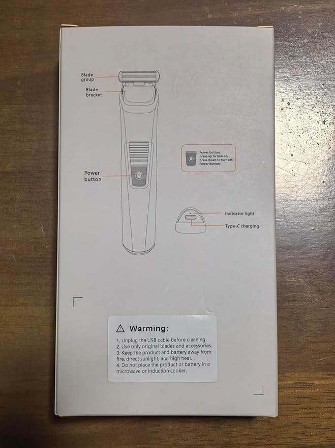 Body Hair Trimmer for Men, Body Trimmer for Beard Sideburns Necklines Precision Trimming, Groin Ball Trimmer for Pubic Hair, Rechargeable Groomer, Shaver with USB-C, Replaceable Heads