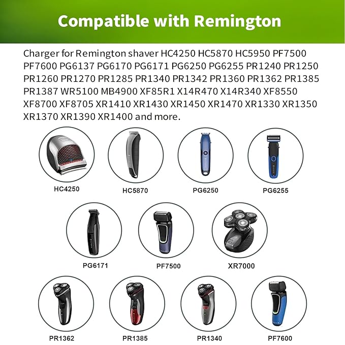 USB Charger Cord Compatible with Remington XR7000 HC4250, Remington Shaver Razor Replacement Charging Cable Power Cord
