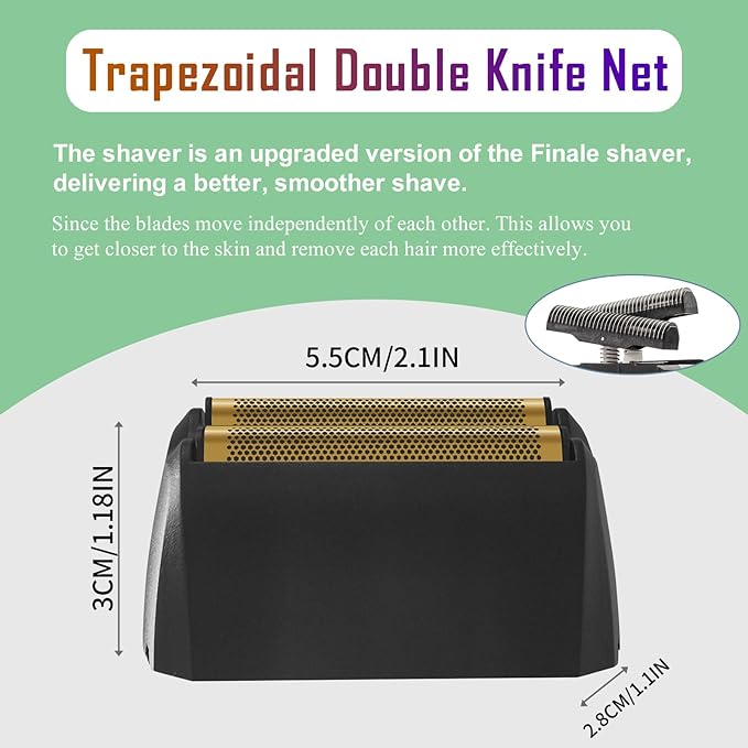Shaver Replacement Super Close Gold Foil & Cutter Bar Assembly Compatible with Wahl 5 Star Series Vanish Shaver（8173-700） (1 Pack)