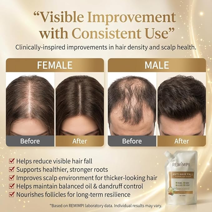 Herbal Anti-Fall Shampoo, Ginger & Ginseng Scalp Cleanser with Jojoba & Oat Extracts, Strengthening Formula for Thinning Hair, 300ml (2-Pack Duo Set)