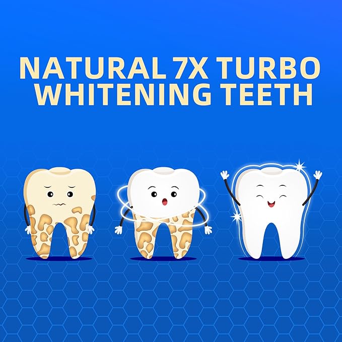 7X Turbo Whitening 18% Nano Hydroxyapatite Bee Wasp Venom Toothpaste for Remineralizing Enamel Repair,Sensitive Relief,Anti-Gingivitis,Anti-Cavity,Anti-Plaque -150 MIN Fresh Breath