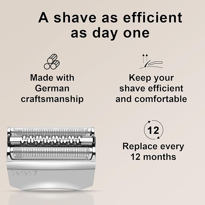 70S Series 7 Replacement Head for Braun Series 7 Foil Shaver Replacement Heads for Braun Series 7 Replacement Compatible with Series 7 Shavers 70s 720,750CC, 760CC,790CC,9565 Foil Shaver（2Pack ）