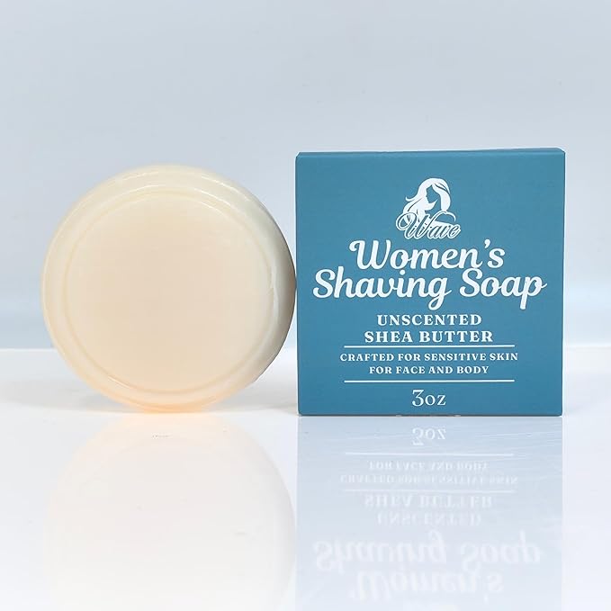 Women's Fragrance Free Shea Butter Shaving Soap – Ideal for Sensitive Skin, Long Lasting, and Perfect for Shaving Legs – Moisturizes and Rehydrates Skin (Pack of 3)
