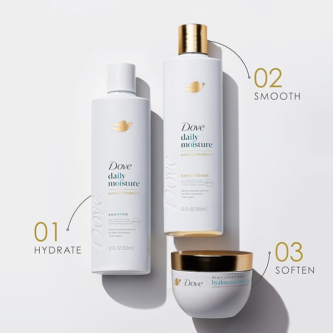 Dove Nutritive Solutions Moisturizing Conditioner for Dry Hair Daily Moisture Deep Conditioner Detangles and Nourishes Dry Hair 12 oz,(Pack of 8)