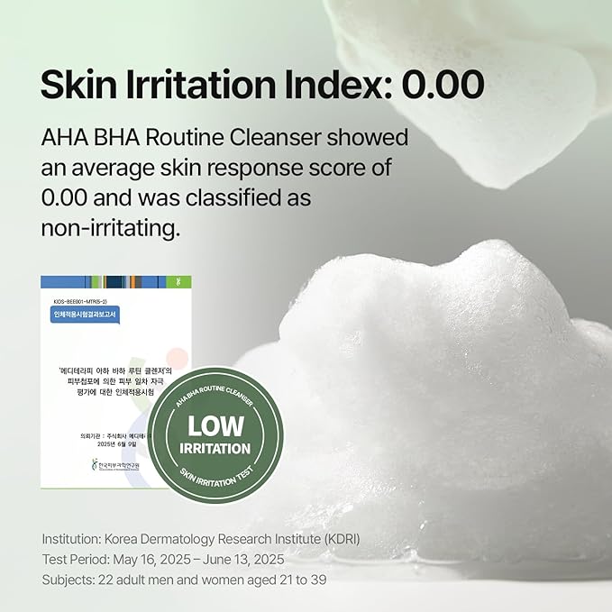 MEDITHERAPY Aha Bha Routine Cleanser 5.07 Fl. Oz – Mild Acne Face Wash for Sensitive Skin – Gel Type Deep Pore Cleanser, Blackhead Remover, Exfoliating – Korean Skin Care