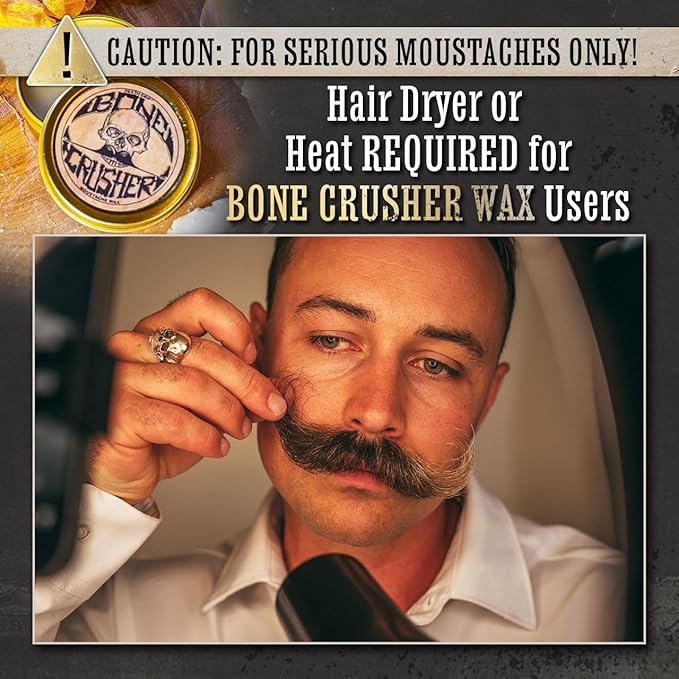 Moustache Care Gift Set by Vintage Grooming Co. (Bone Crusher & Bare Bones Combo)