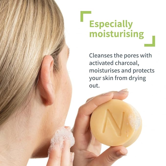 Natural Cosmetics Solid Moisturizing Face Wash Bar, For Normal to Sensitive Skin, Patchouli Scent, 80g