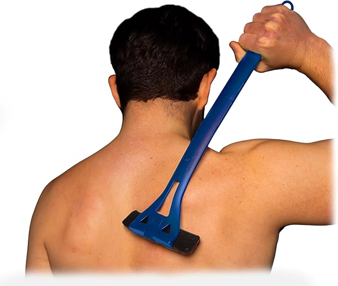 Bakblade 1.0 Back Shavers Men, Hair Removal Body Shaver (DIY) - Extra-Long Handle Trimmer, Wet Dry Shave