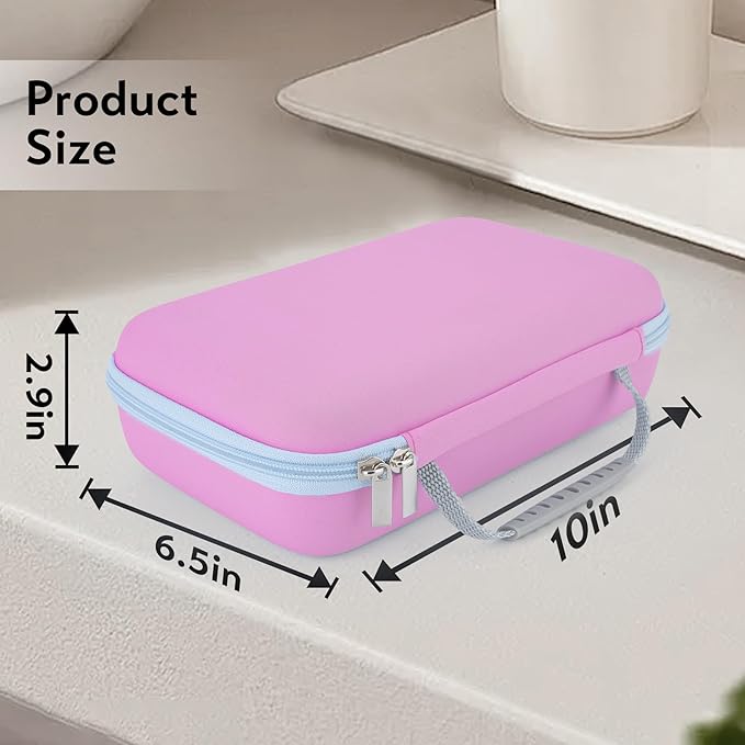 Water Flosser Travel Case, Portable Oral Irrigator Organizer, Sturdy Carrying Storage Holder for Flosser, Electric Toothbrush, Toothpaste and Irrigator Accessories (Case Only) - Pink