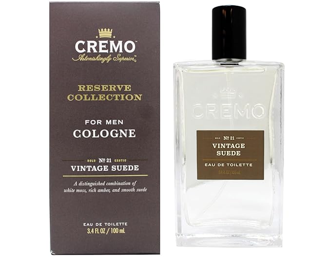 Cremo Cologne for Men, Reserve Collection, No. 21 Bold Exotic, Vintage Suede, 3.4 fl oz (Pack of 2)