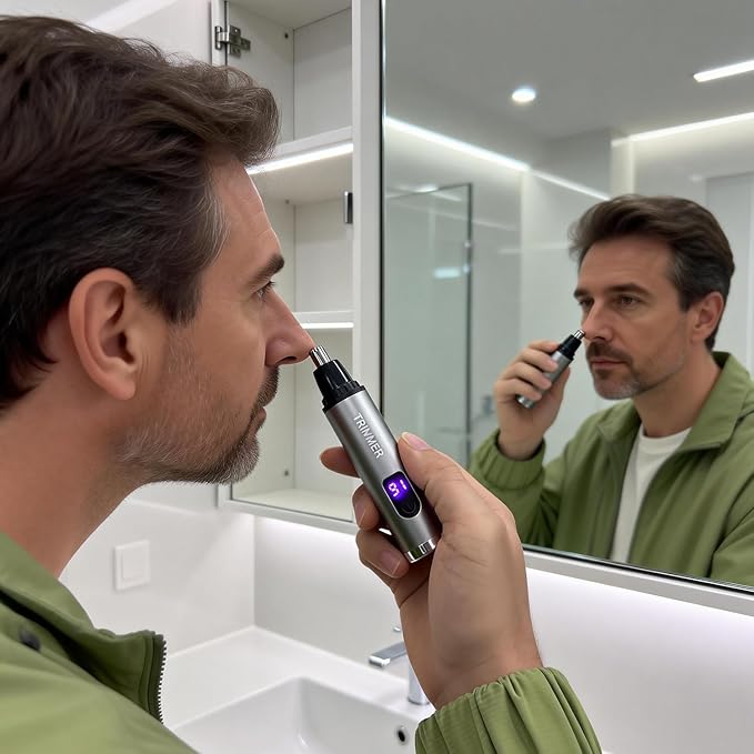 Ear and Nose Hair Trimmer Clipper, Portable Easy Clean for Men Women