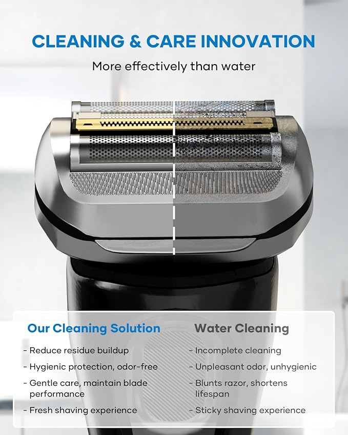 2025 New Reusable Cartridge with Refill 7 Month Supply Compatible with Braun Clean & Renew Refill Cartridge CCR, Shaver Cleaning & Care Refill Kit with Gentle Hygienic Protection, Eco-Friendly