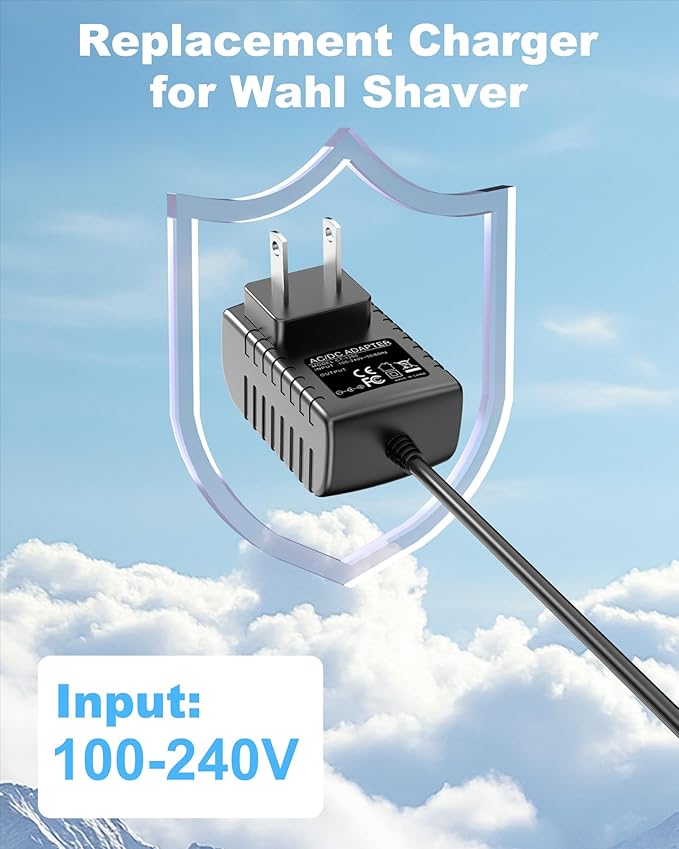 WUKUR 2V Shaver Charger Compatible with Wahl 8061, 8786, 8163, 7367, 7357, 7353, 7029, 7060, 7035, 7339, 7356 5-Star Series Clipper Trimmer