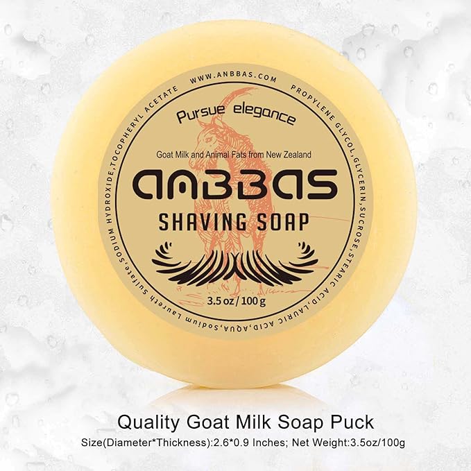 Anbbas Shaving Brush with Synthetic Badger Bristles Wood Handle,Melamine POP Mug for Lathering and 3.5oz Shaving Soap for Men Wet Shave,Women Girls Hair Removal