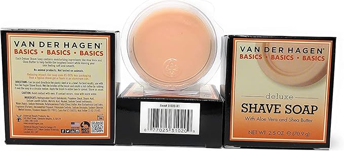 Van der Hagen Deluxe Shave Soap - 2.5 oz - 3 pk