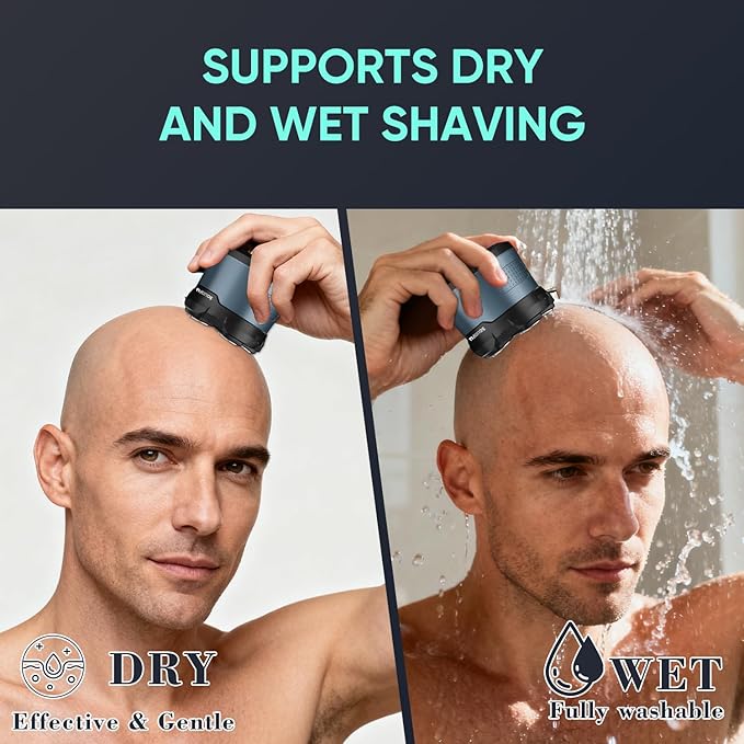 Head Shaver for Bald Men，Magnetic Electric Razor Hair Trimmer for Men，Large Battery Capacity, Rechargeable LED Display，Head Shavers with Type-C ChargeWaterproof Wet/Dry