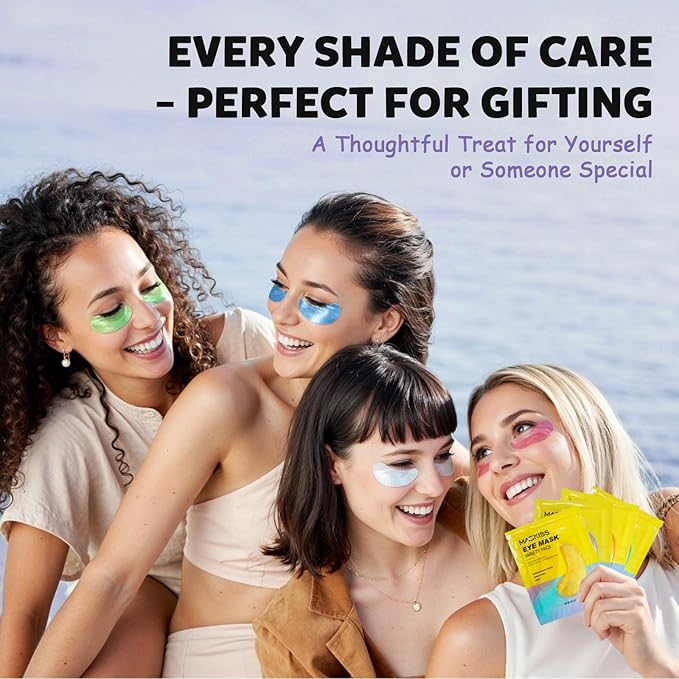 Under Eye Patches Variety Pack (24 Pairs), Valentine's Day Gifts for Her, Eye Masks for Dark Circles Puffy Eyes With 8 Colors (3 Pairs/Color), Vegan Skin Care Gifts for Women