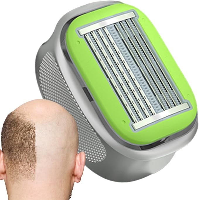 Manual Head Shaver - Bald Shaving Tool, Hair Clipper Groomer, Portable Handheld Razor, Stainless Steel Blade | Efficient Grooming Device for scalp legs arms face daily travel seniors athletes barber u