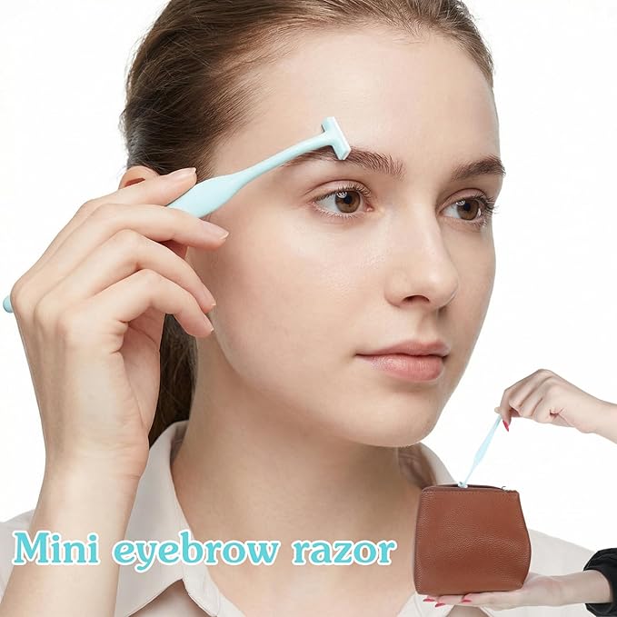 12 PCS Mini Eyebrow Razor, Eyebrow Razor Men Facial Razors for Women & Men with Protective Cover Facial Hair Removal Eye Brow Razors Eyebrows Trimmer Kit for Face and Eye Brow